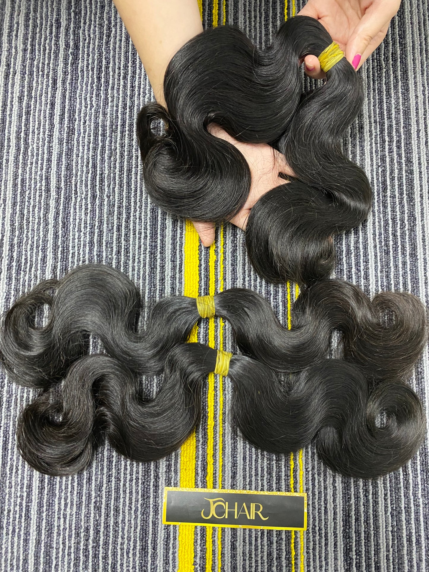 Twist human bulk hair #1B BW
