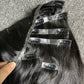 Small PU Seamless Clip in Extension #1B - Kinky Straight