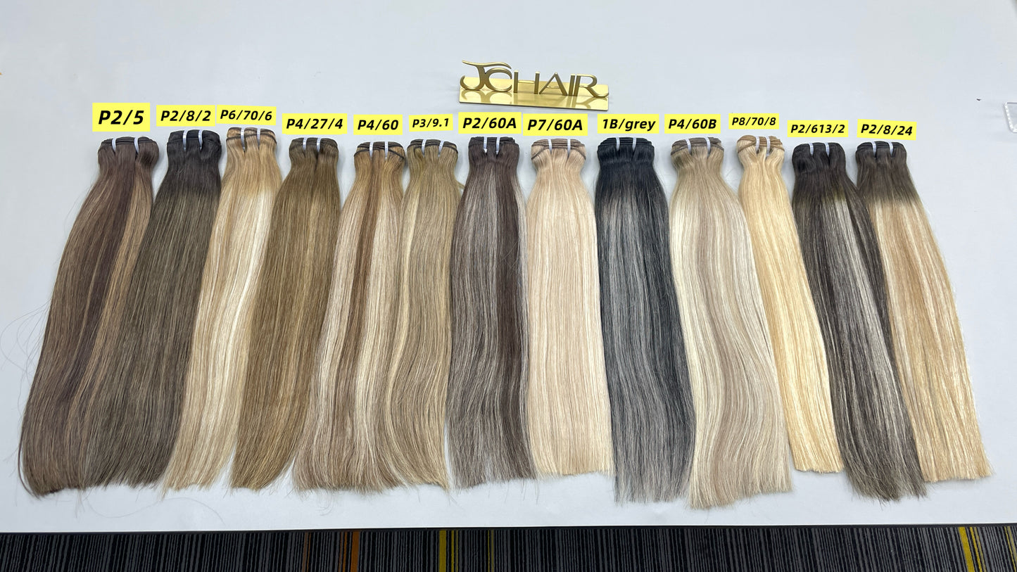 12A Balayage Highlight Hair Bundles and Clip ins #Straight