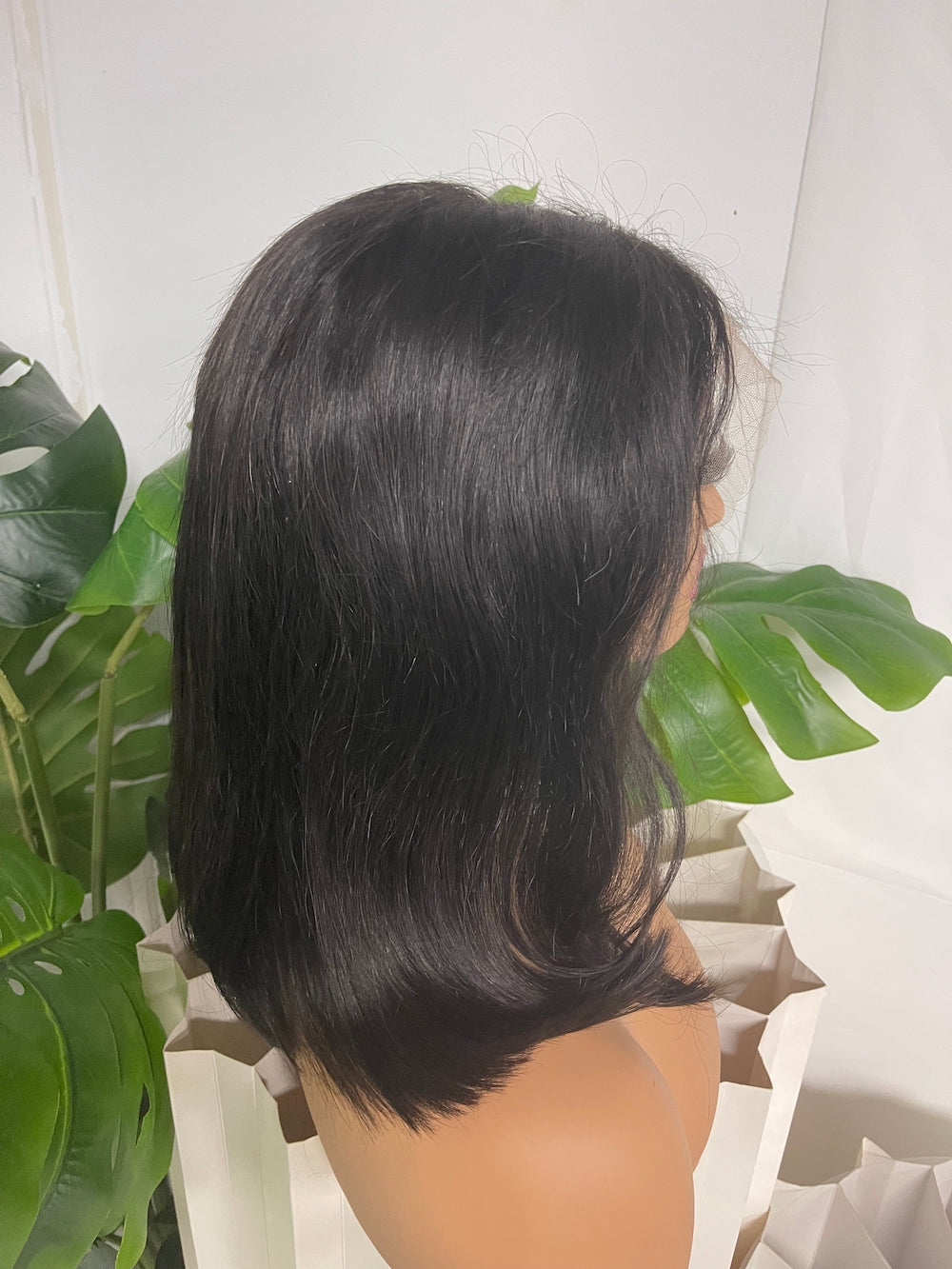 13*6 Frontal Transparent Lace Bob Wig Straight 180% - #1B