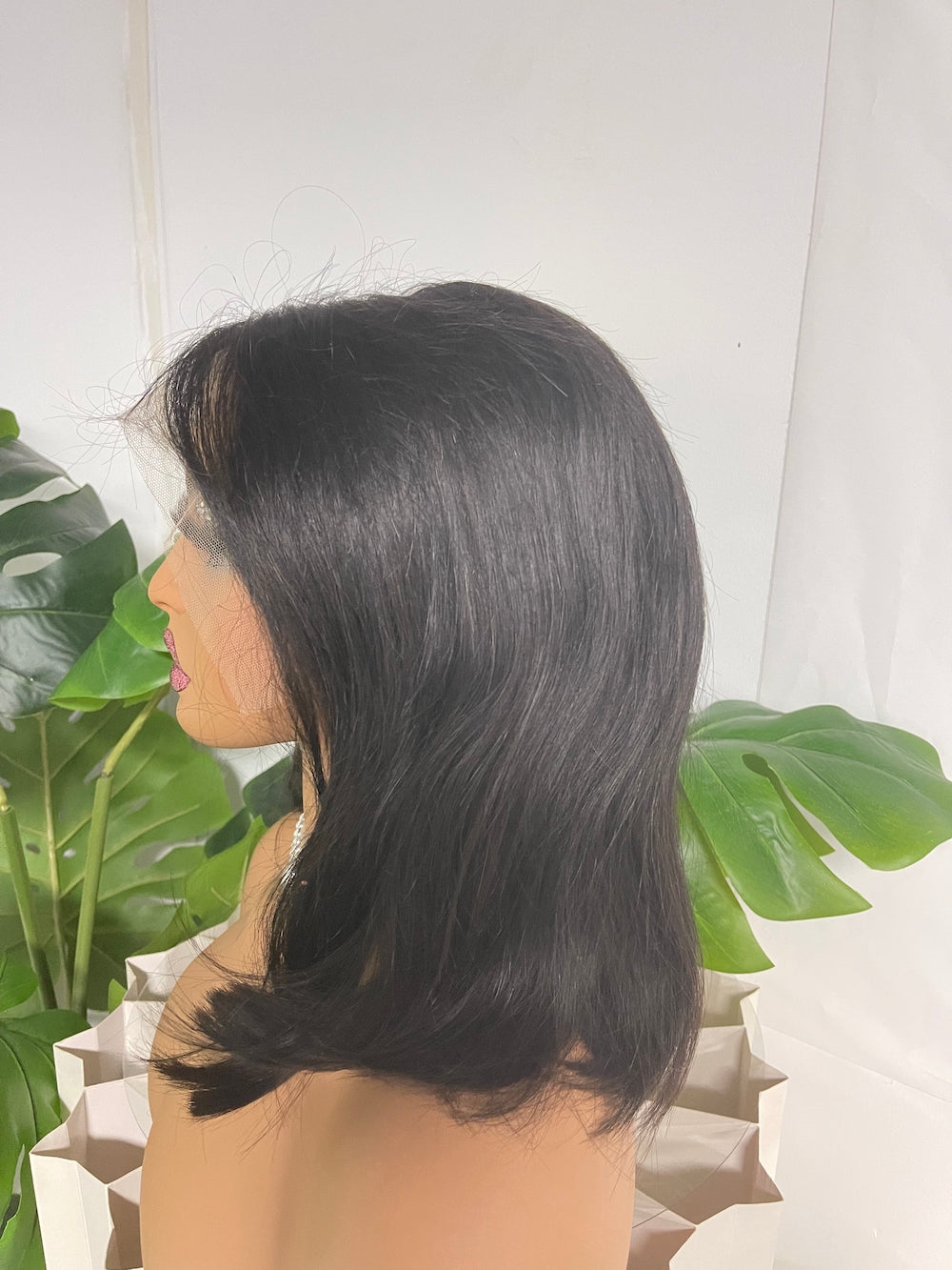 13*6 Frontal Transparent Lace Bob Wig Straight 180% - #1B