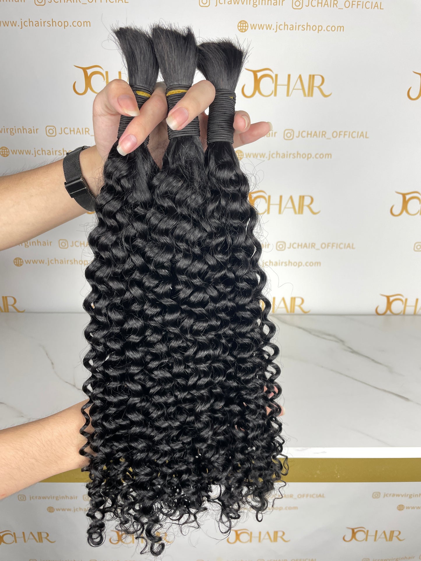 Bulk Hair Off the Track #1 jet black - italian curly