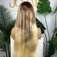 #4/613 Staight Brazilian Hair 13X4 Transparent Lace Wig 180%