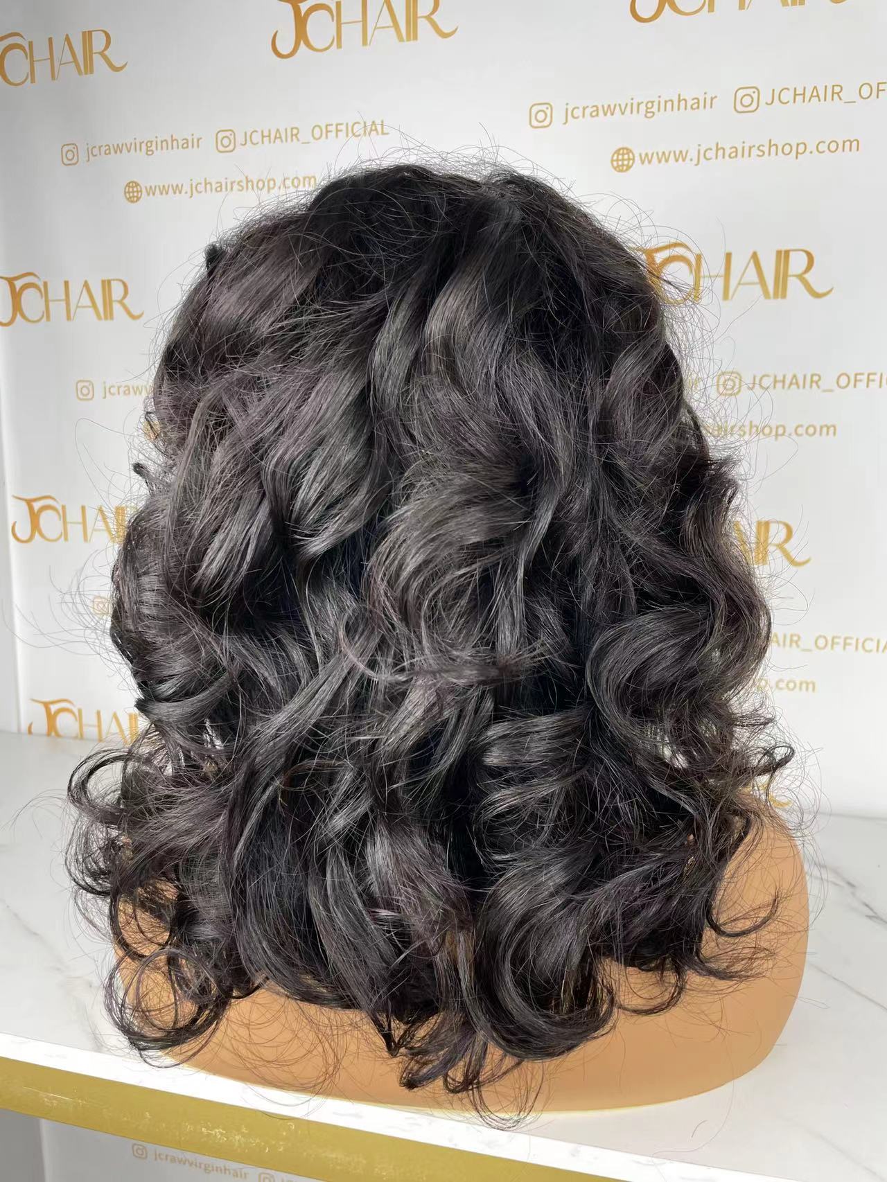 Top Burmese Virgin Hair 13x4 13x6 HD Full Frontal Wig - Loose Wave #1B