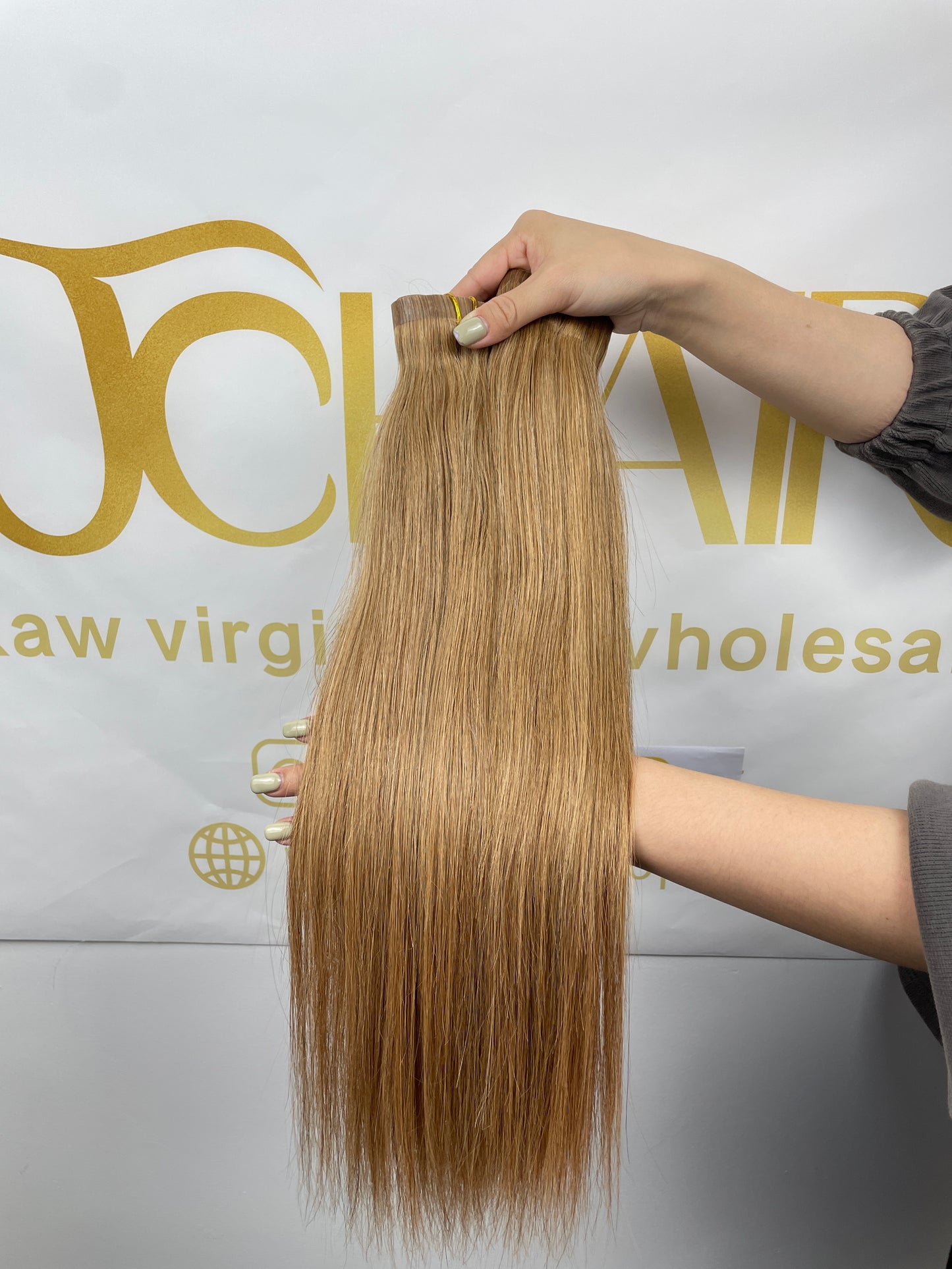 Straight Seamless Clip in Hair Extention #12