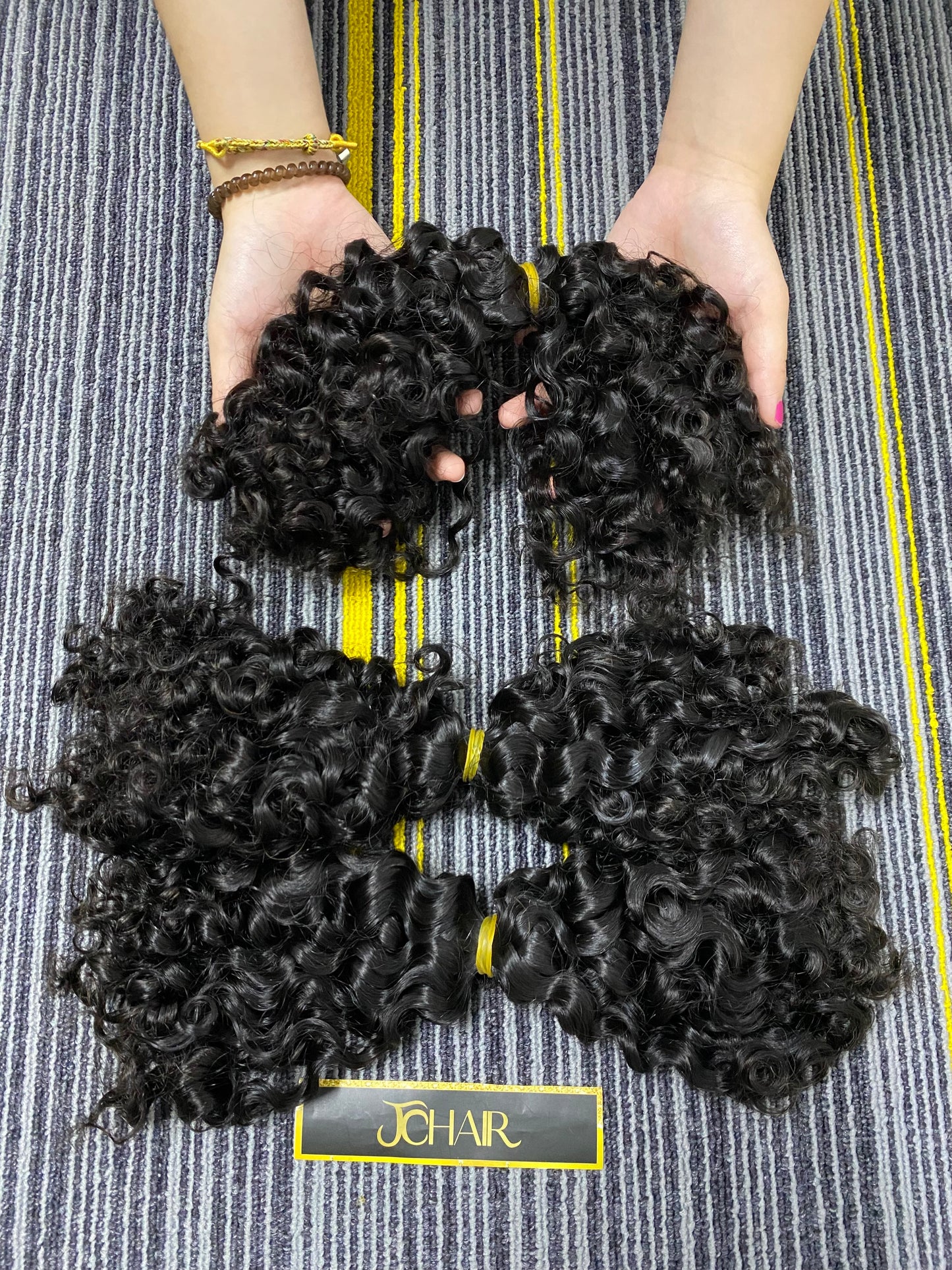 Twist human bulk hair #1B WW