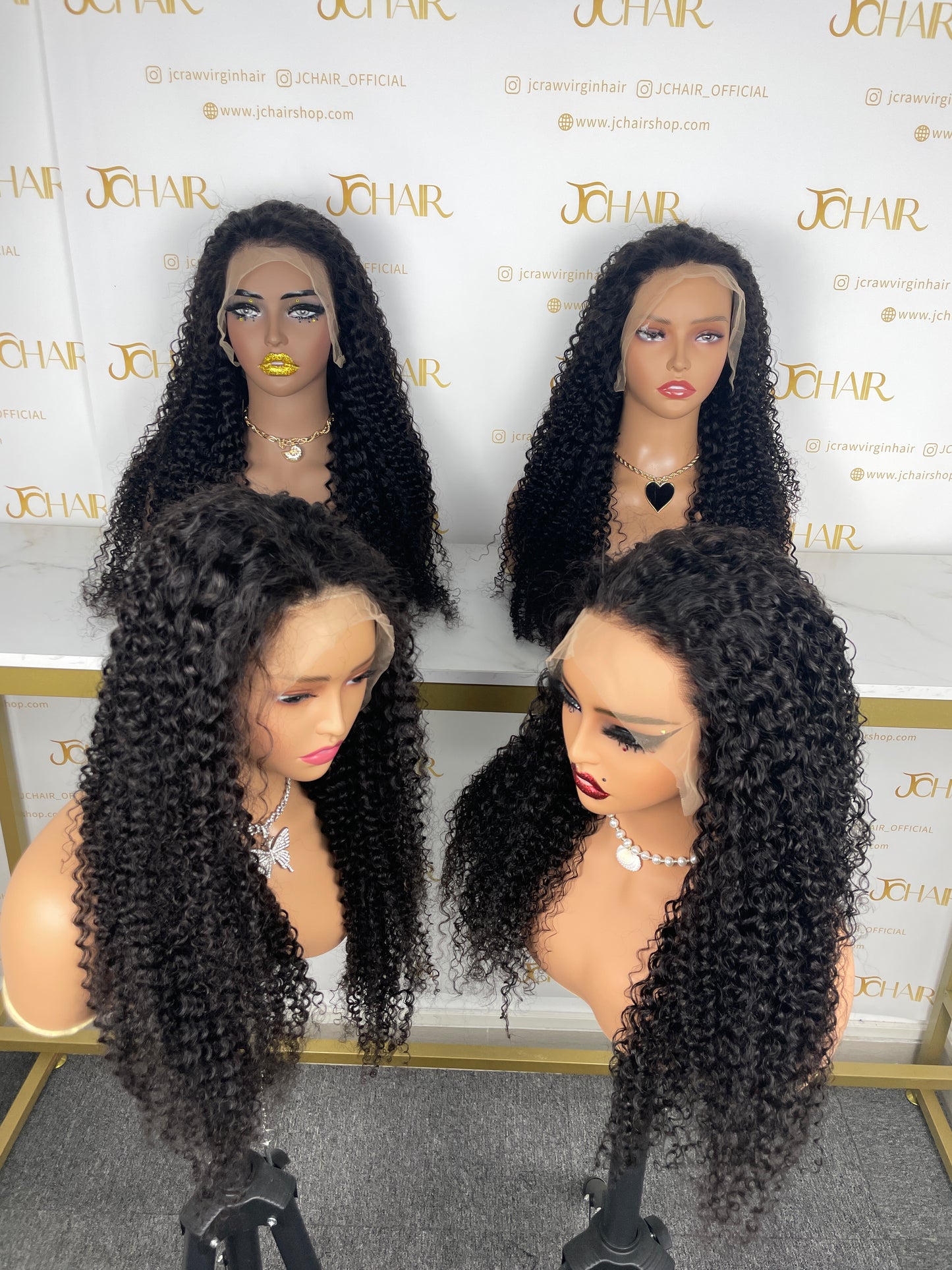 Top Virgin Hair 13*4 Jerry Curly #1B Transparent Lace Pre-made Wig
