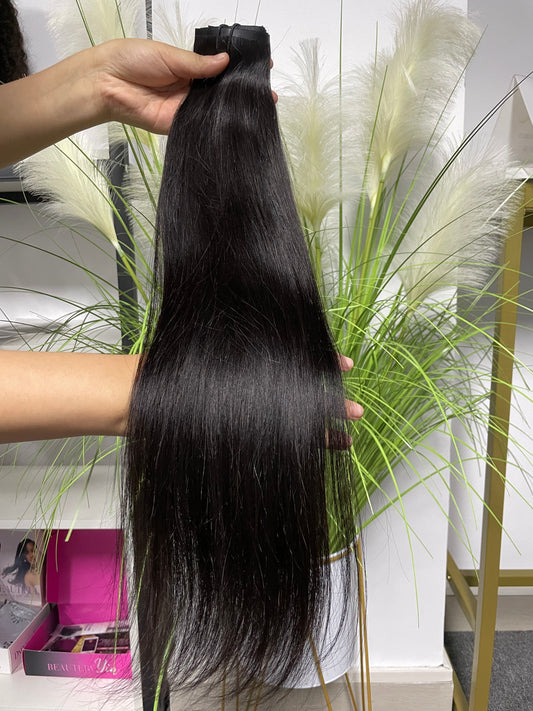Small PU Seamless Clip in Extension #1B - Straight