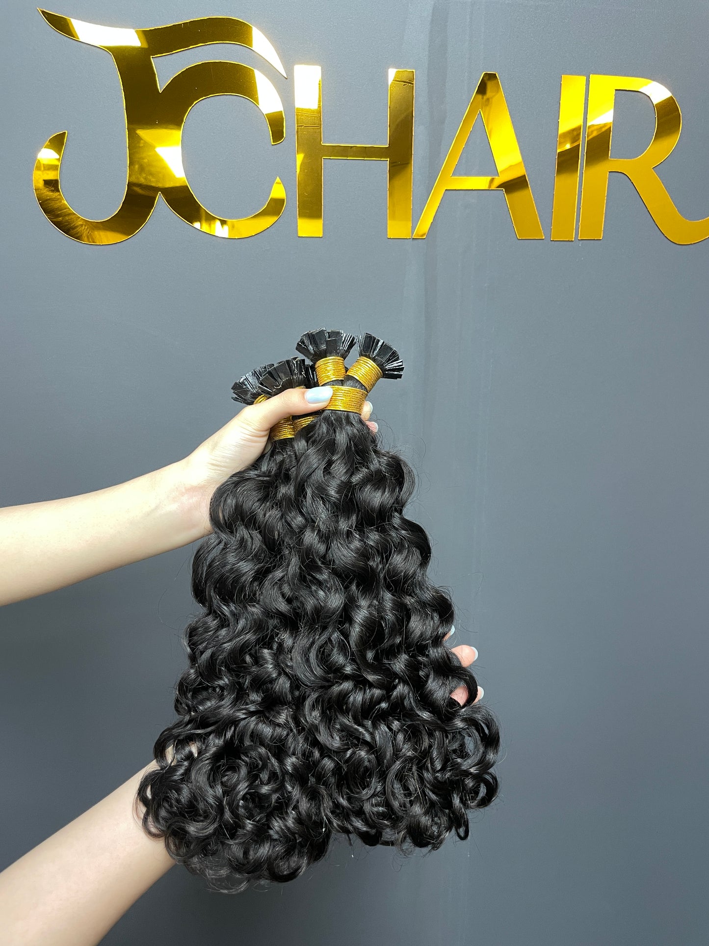 Indian Hair Flat-tip Extentions water wave #1B