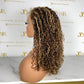 SDD 13*4TP full frontal wig 200% PIXIE CURLY #1B #4/27