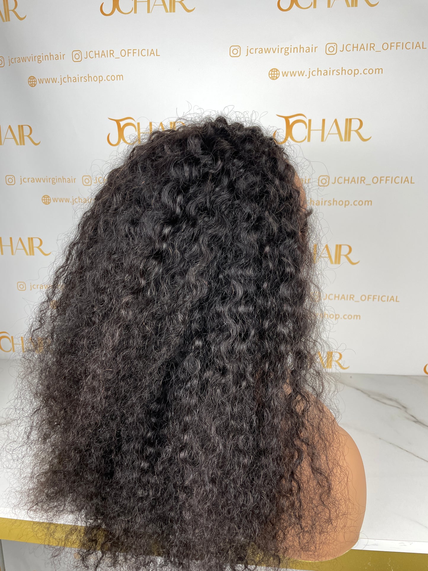 Half Wig #1B Burmese Curly