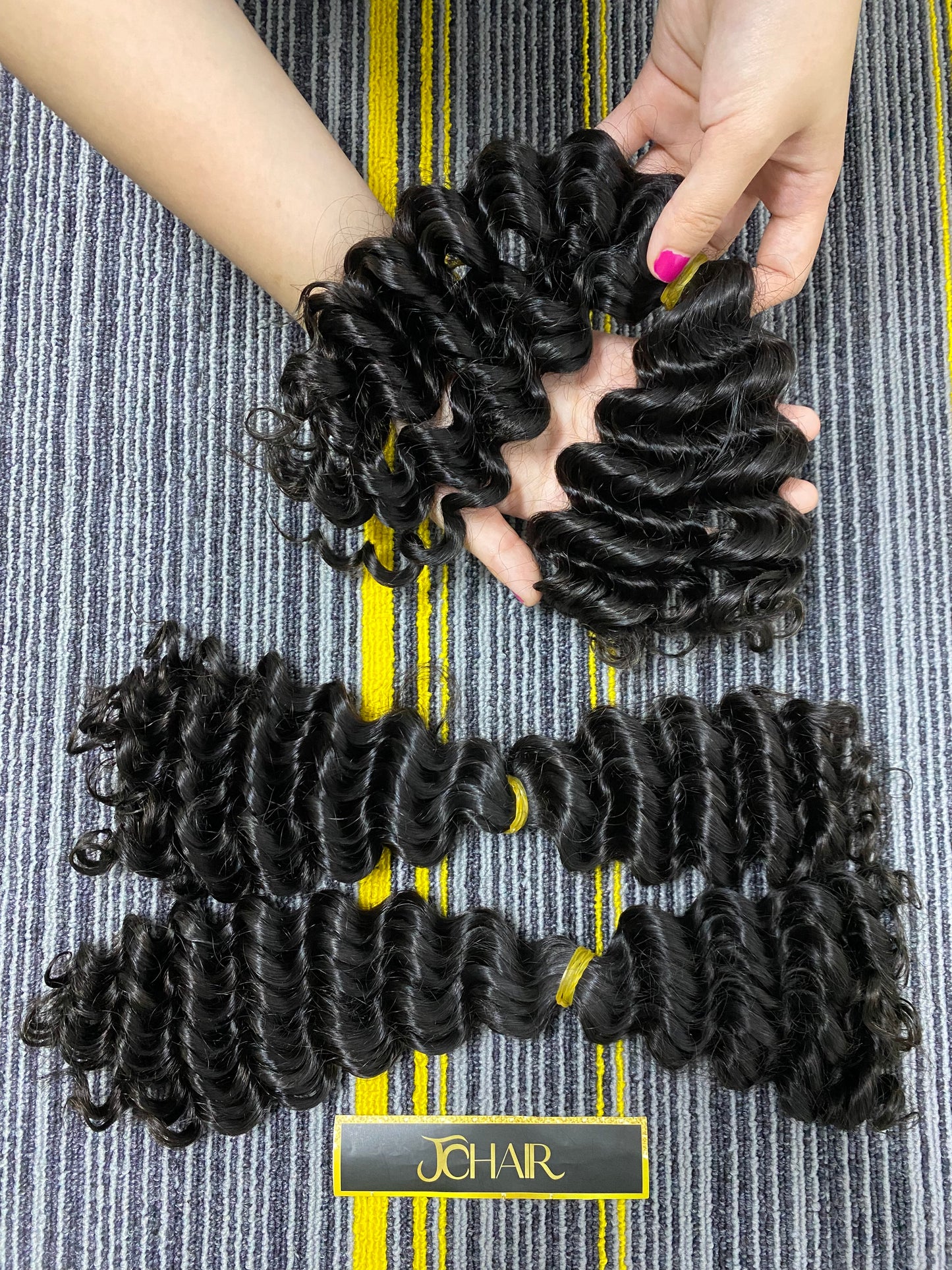 Twist human bulk hair #1B DW