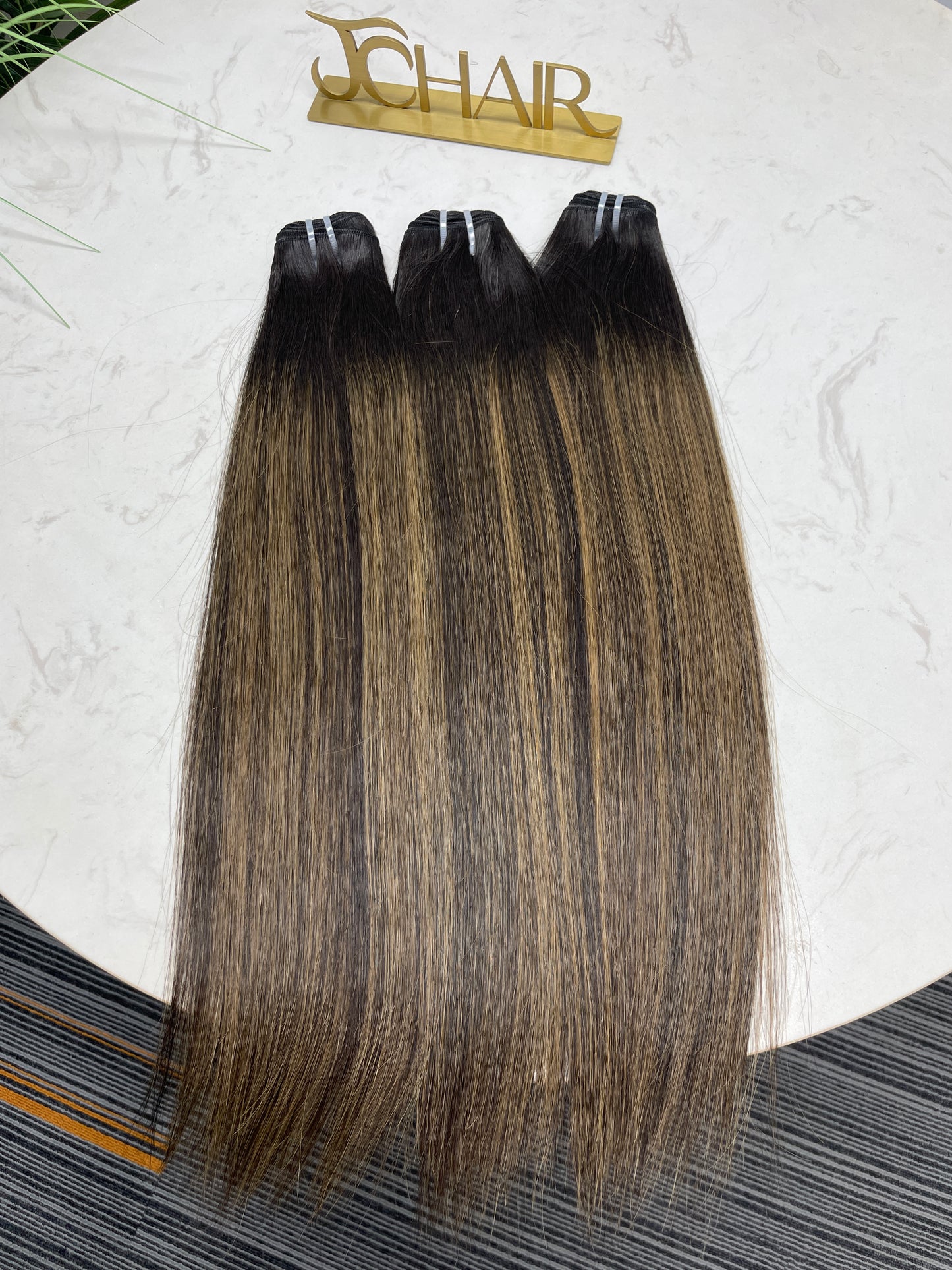 raw hair balayage bundles #BNA/5 straight