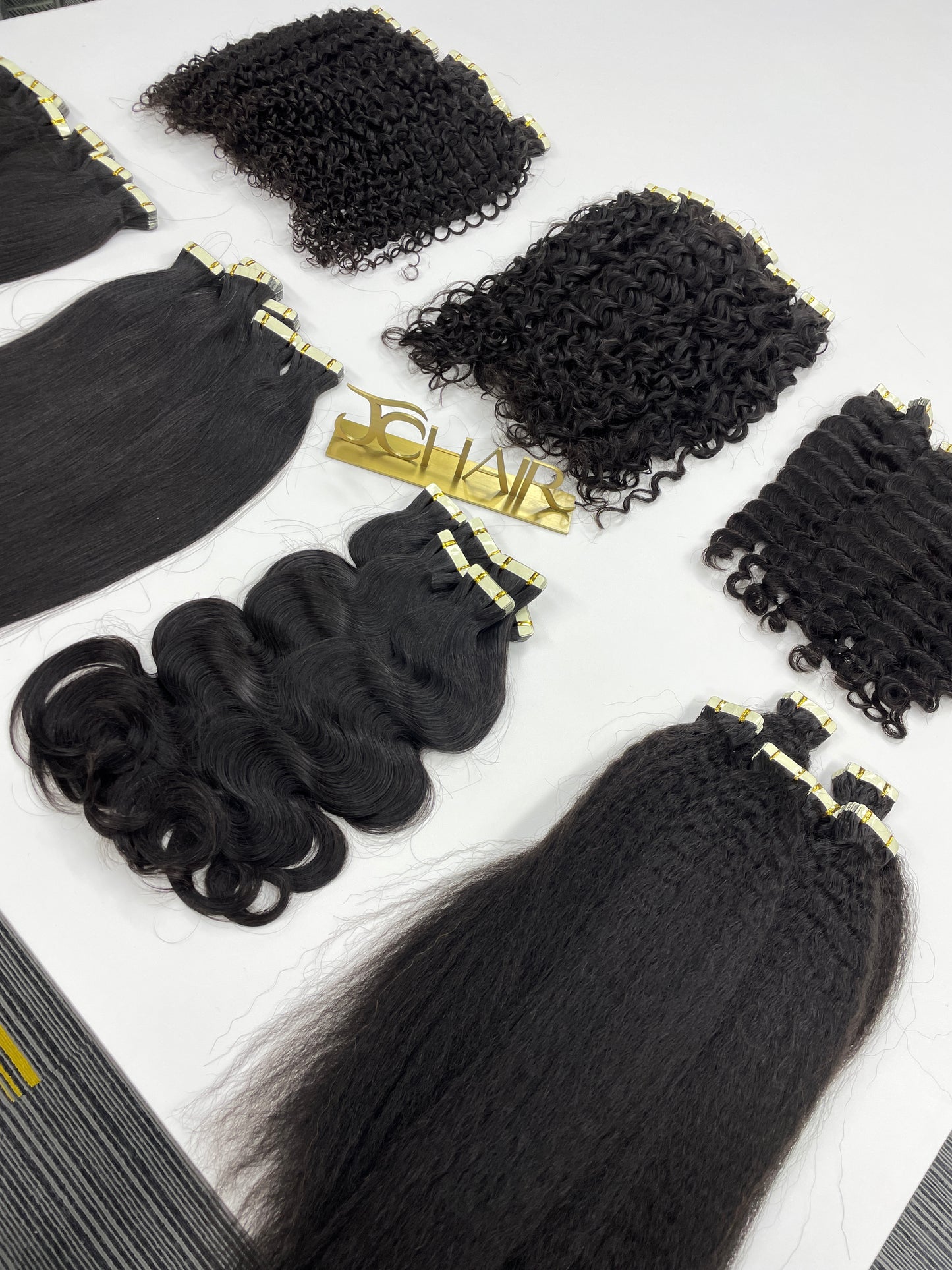 Water Wave Tape in Hair Extention #1B