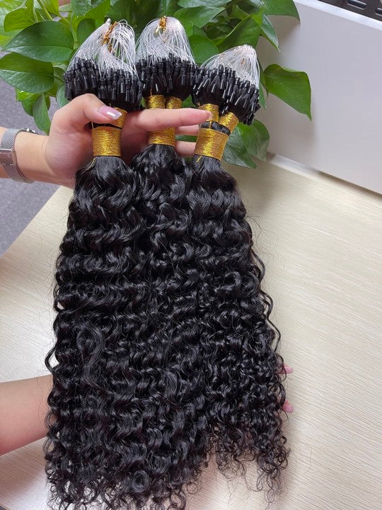 Top Virgin Mirco Link Extension #1B - Italian Curly