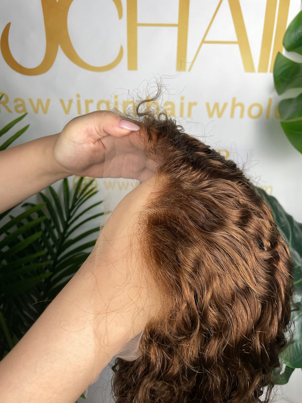 #4 Chocolate Italian Curly Brazilian Hair 13X4 Transparent Lace Wig 180%