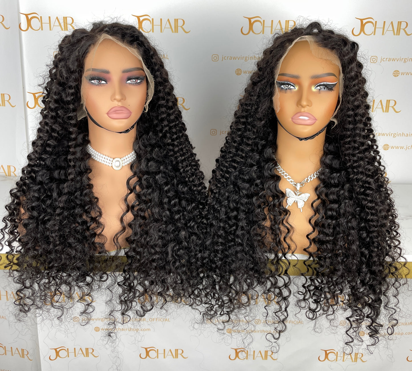 Top Burmese Virgin Hair 13x4 13x6 HD Full Frontal Wig - Deep Wave #1B