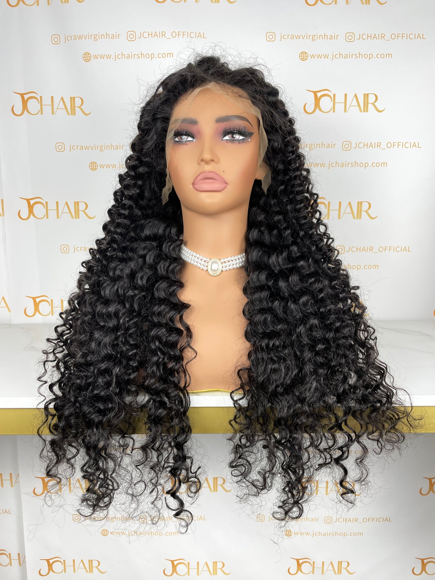 Top Burmese Virgin Hair 13x4 13x6 HD Full Frontal Wig - Deep Wave #1B