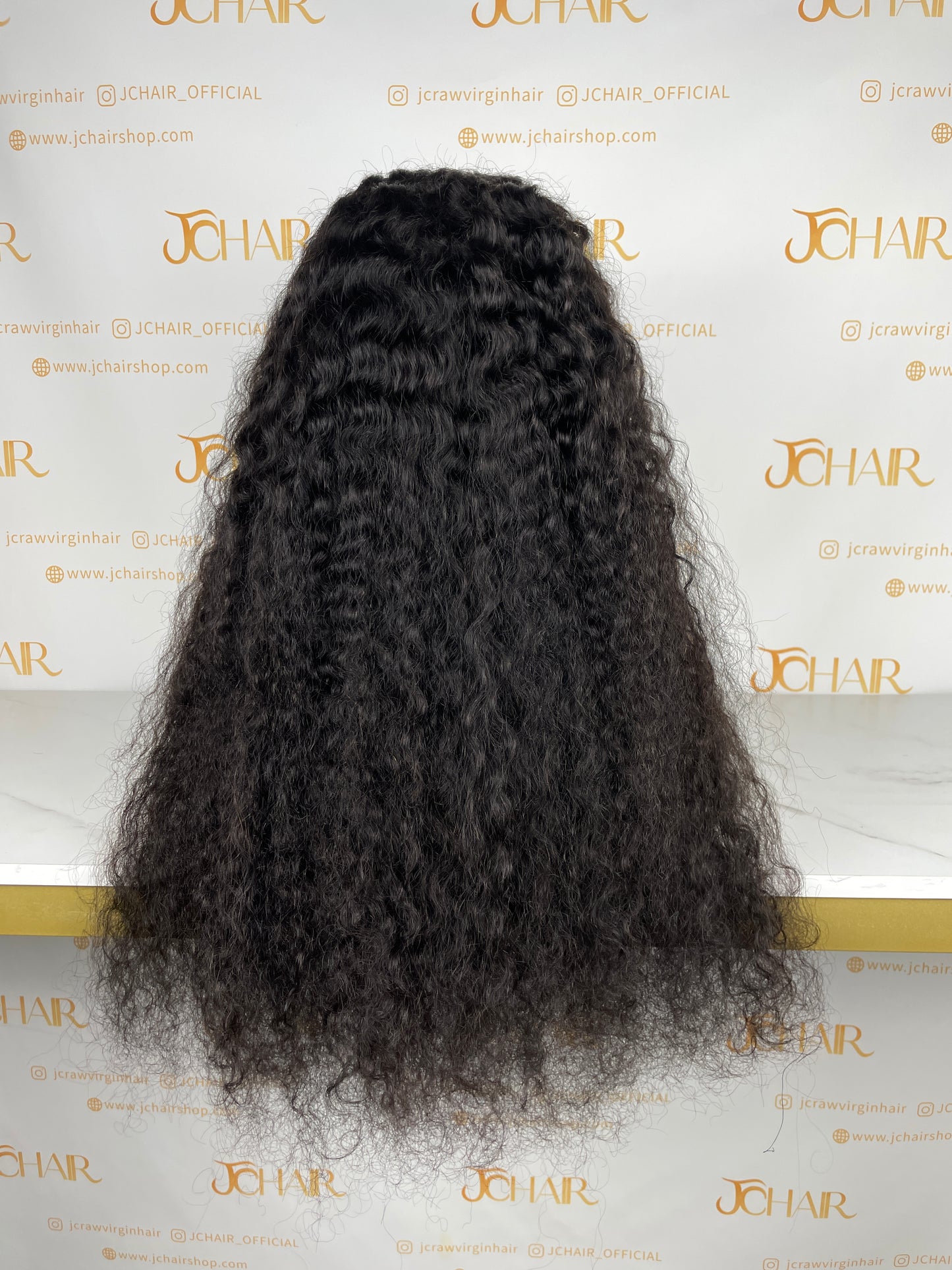 Top Burmese Virgin Hair 13x4 13x6 HD Full Frontal Wig - Burmese curly #1B