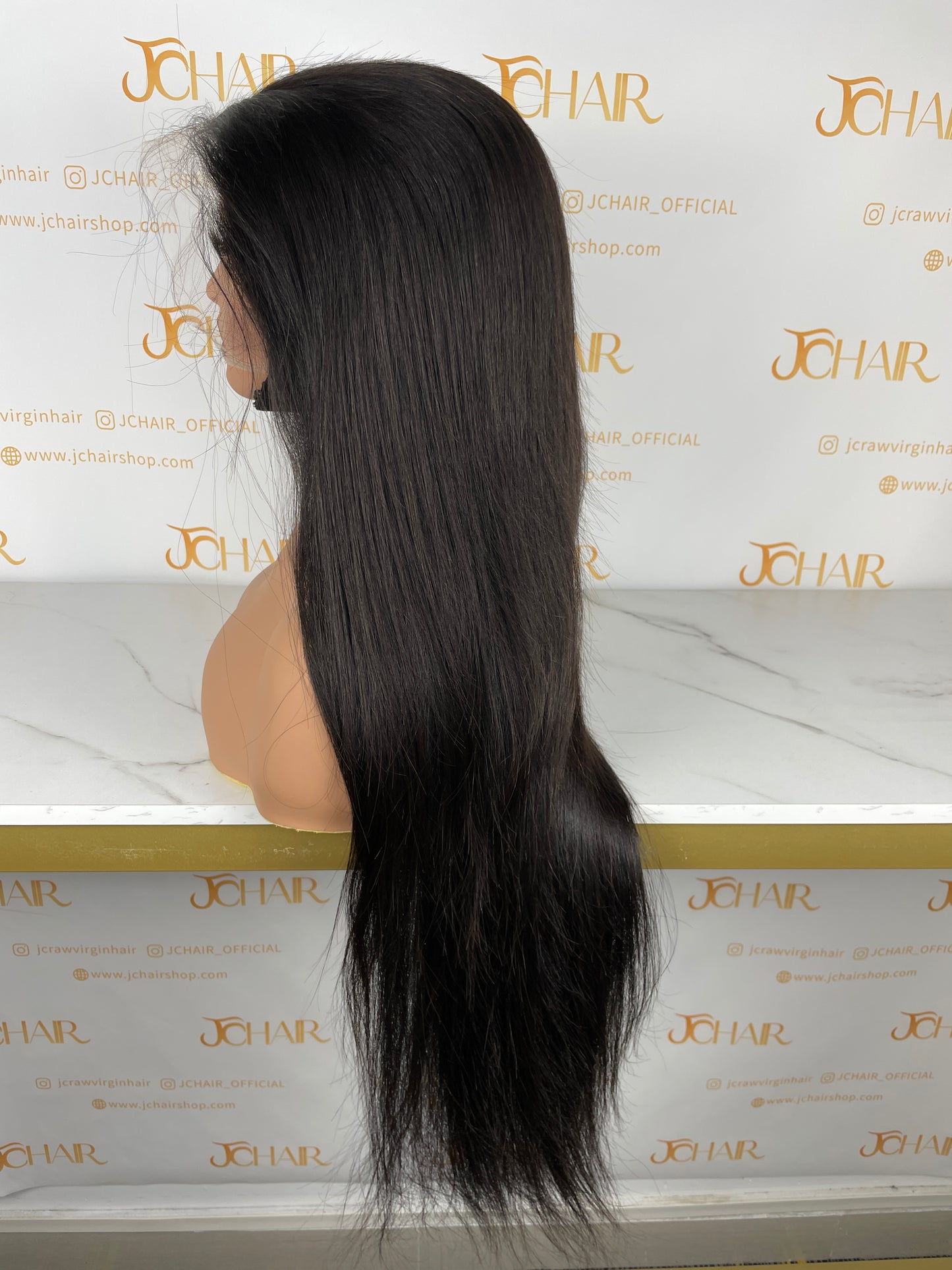 Top Burmese Virgin Hair 13x4 13x6 HD Full Frontal Wig - Straight #1B