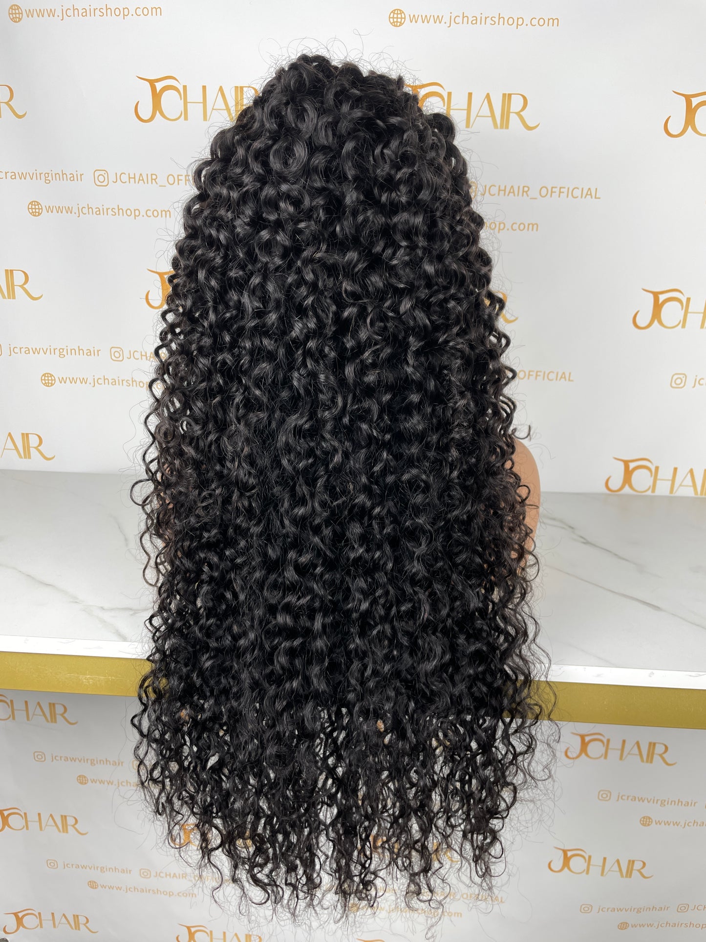 Top Burmese Virgin Hair 13x4 13x6 HD Full Frontal Wig - Italian Curly #1B