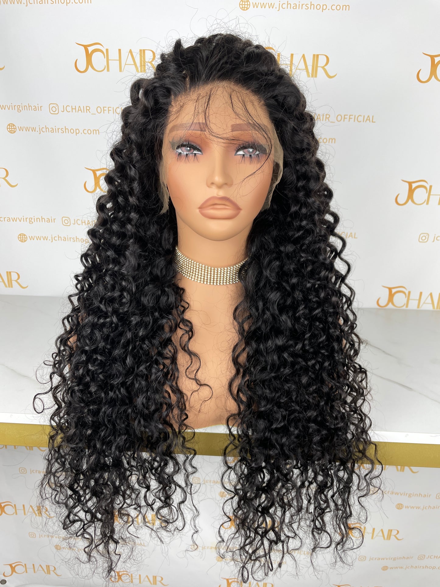 Top Burmese Virgin Hair 13x4 13x6 HD Full Frontal Wig - Italian Curly #1B