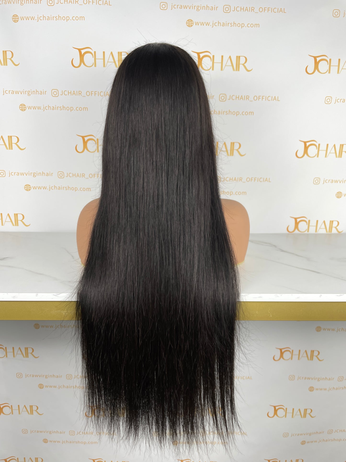 Top Burmese Virgin Hair 13x4 13x6 HD Full Frontal Wig - Straight #1B