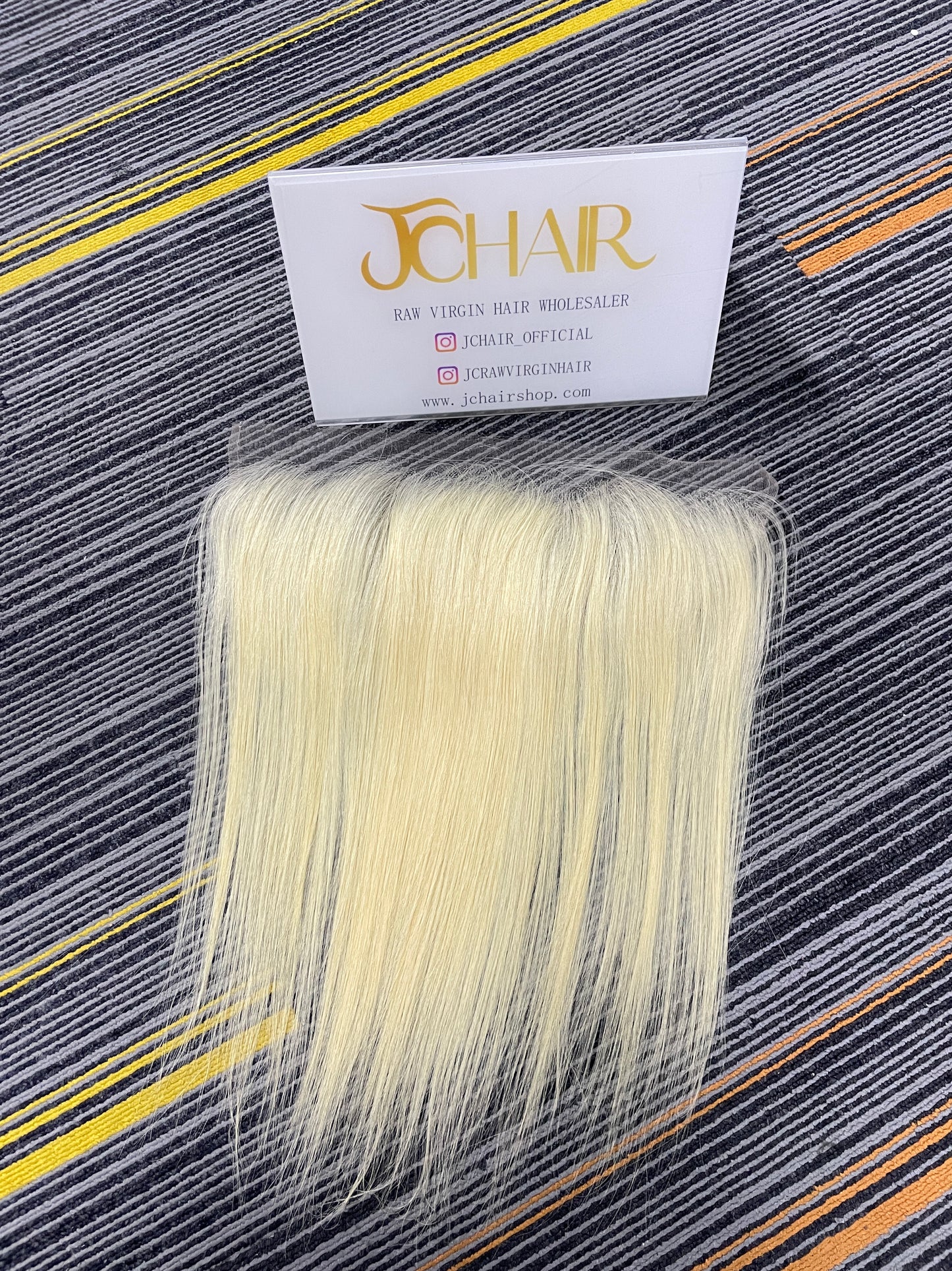 Raw hair Straight HD / Transparent Lace Frontal #613