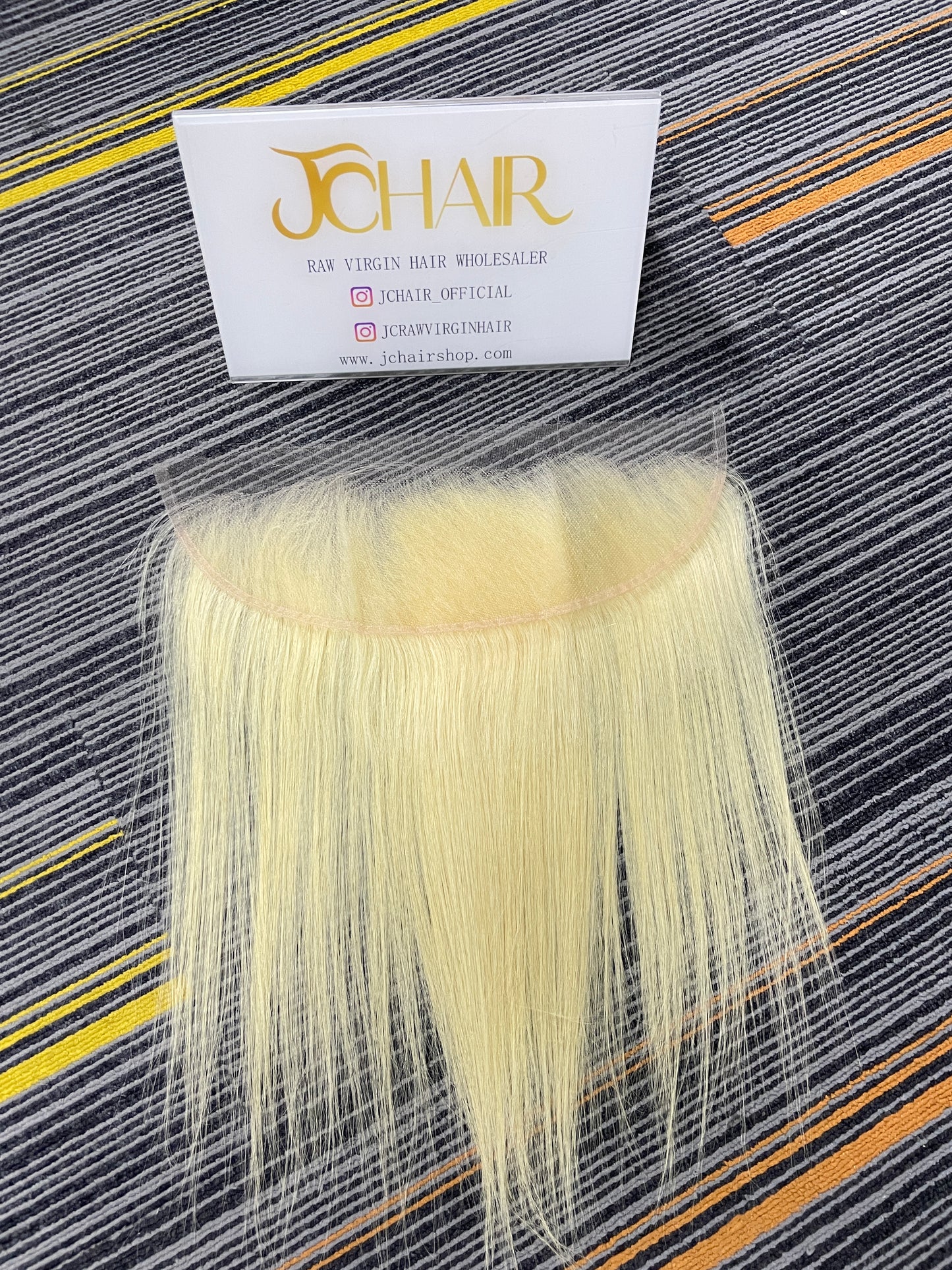 Raw hair Straight HD / Transparent Lace Frontal #613