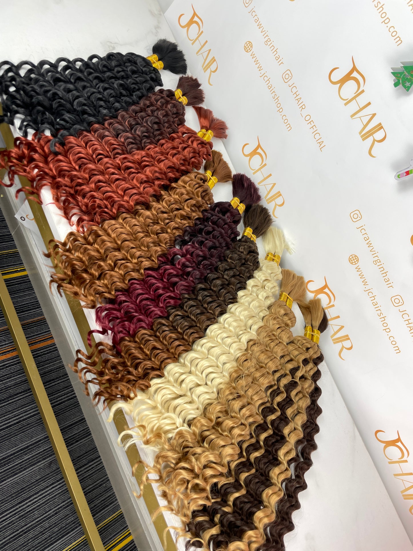 Blended human hair bulk hair #350 DW