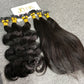 Indian Hair K-TIP Extentions Straight #1B