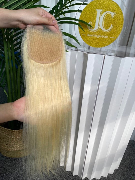 Top Virgin Straight HD / Transparent Lace Closure #613