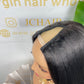 Top Virgin U-part Wig 180% 210%Density - Yaki Straight #1B