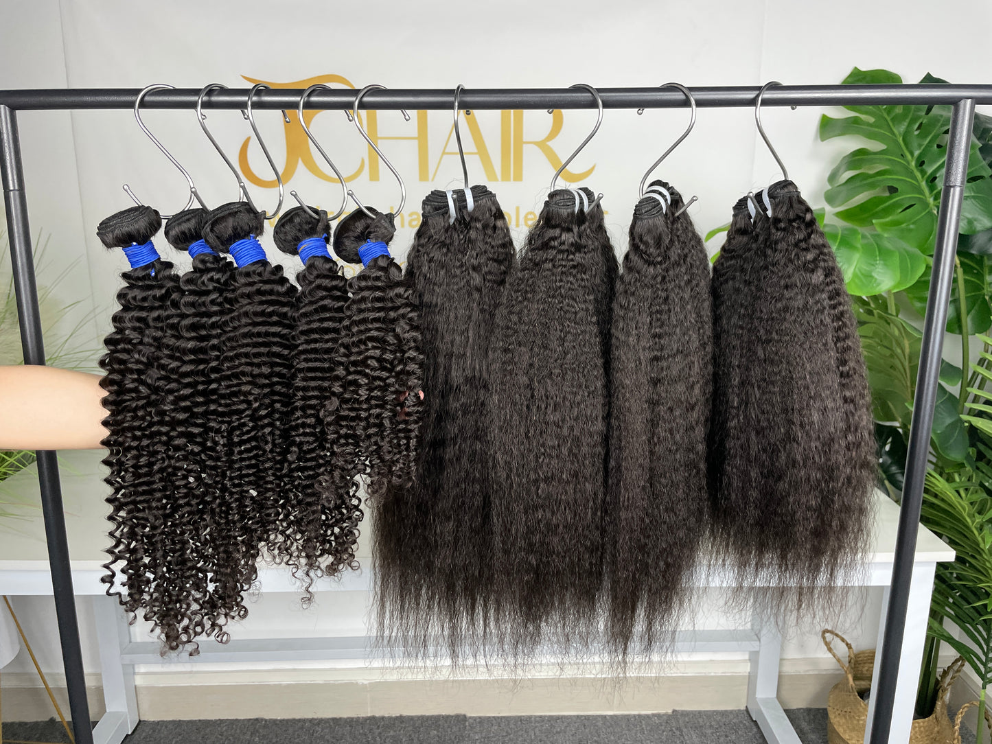 top raw cambodian hair bundle #1B kinky straight