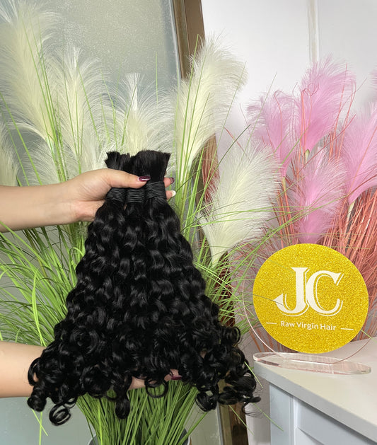 Bulk Hair Off the Track #1 jet black -  water wave