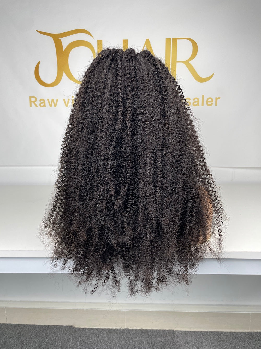 Top Burmese Virgin Hair 4x4 5x5 6X6 7X7 HD Closure Wig - Kinky Curly #1B