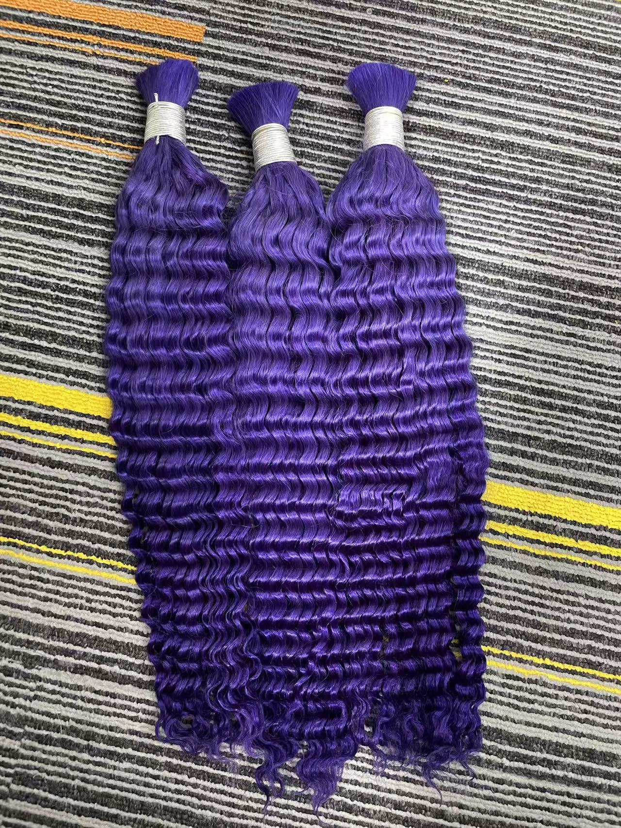 Bulk Hair Off the Track #Purple - Deep Wave