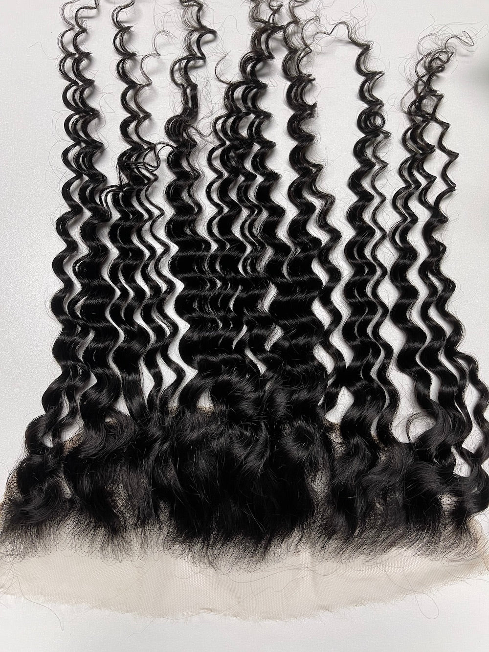 Top Virgin Deep Wave HD / Transparent Lace Frontal #1B