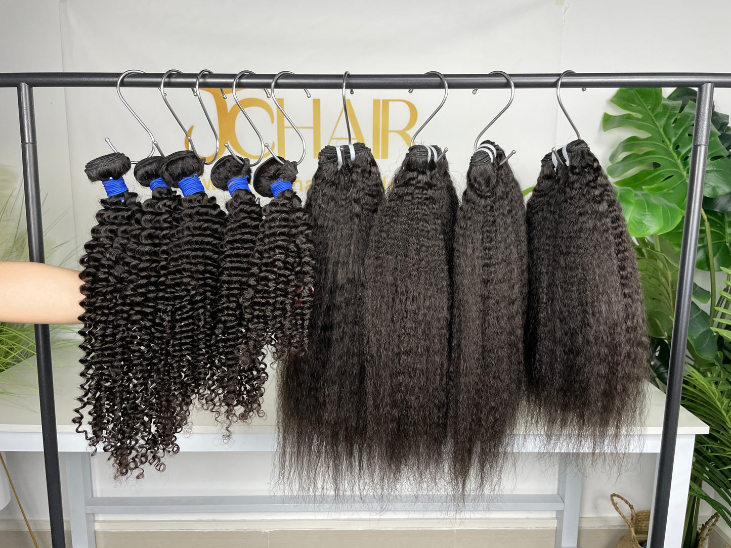 top raw cambodian hair bundle #1B kinky curly