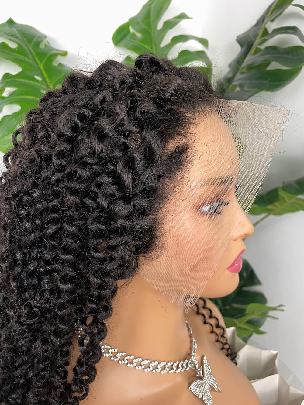 Top Burmese Virgin Hair 13x4 13x6 HD Full Frontal Wig - Jerry Curly #1B