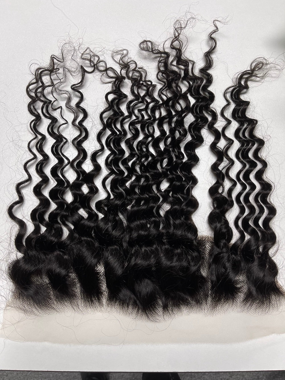 Top Virgin Italian Curly HD / Transparent Lace Frontal #1B