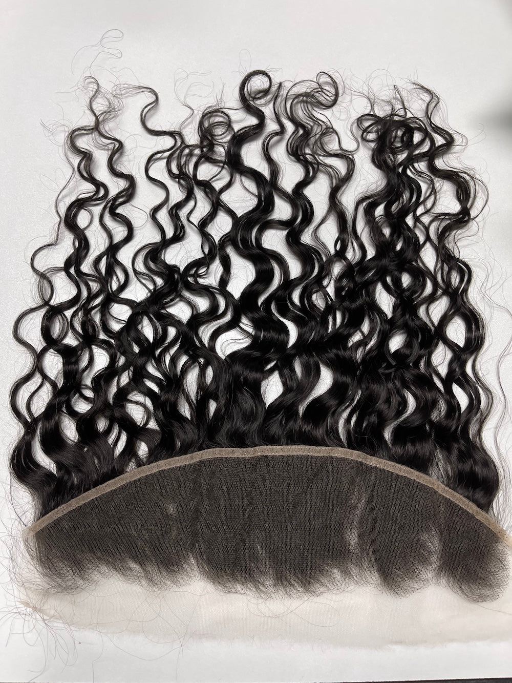 Top Virgin Water Wave Natural Wave HD / Transparent Lace Frontal #1B