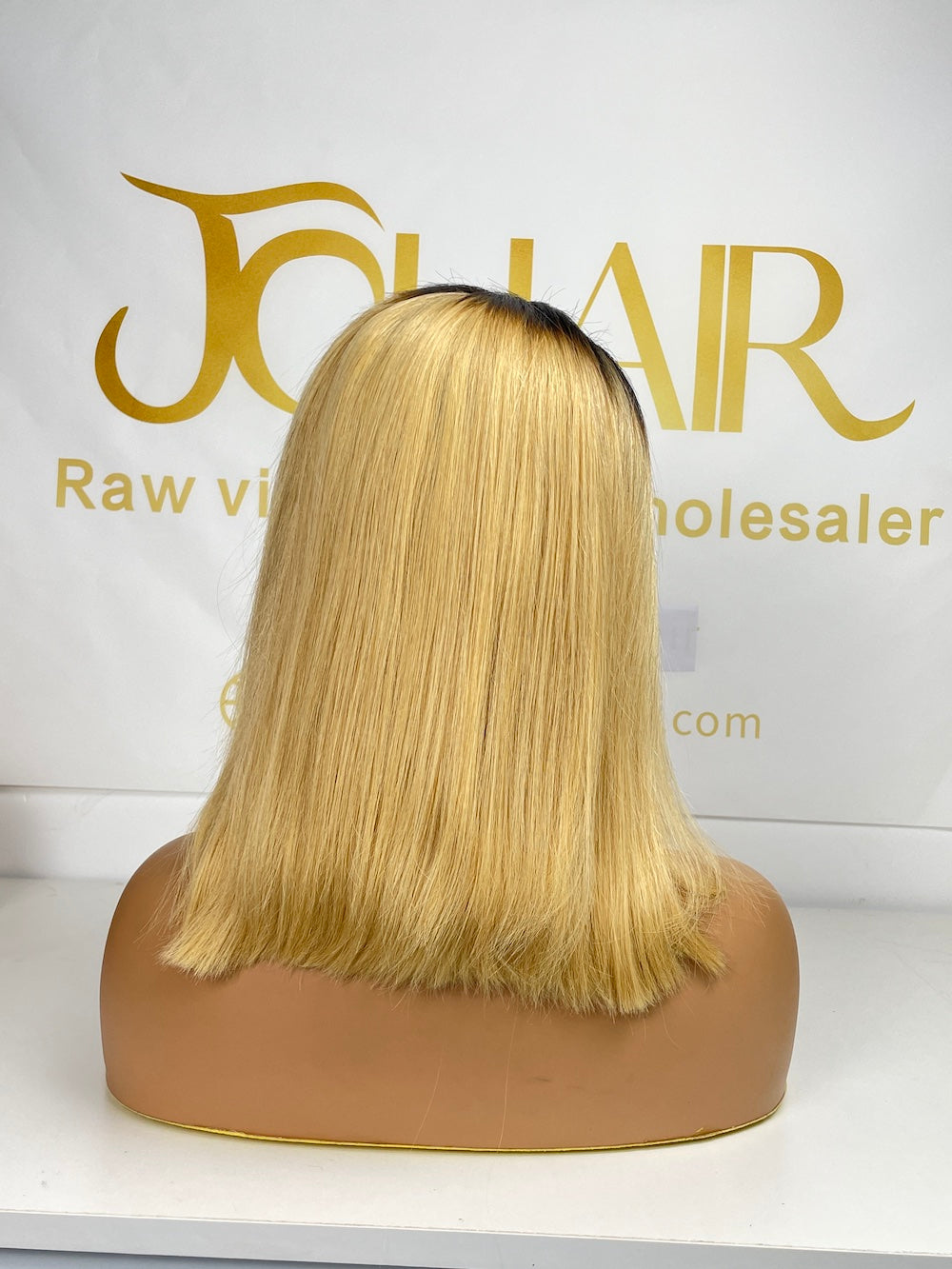 13*4 Full Frontal Transparent Lace Bob Colored Wig Straight 180% - #1B/613