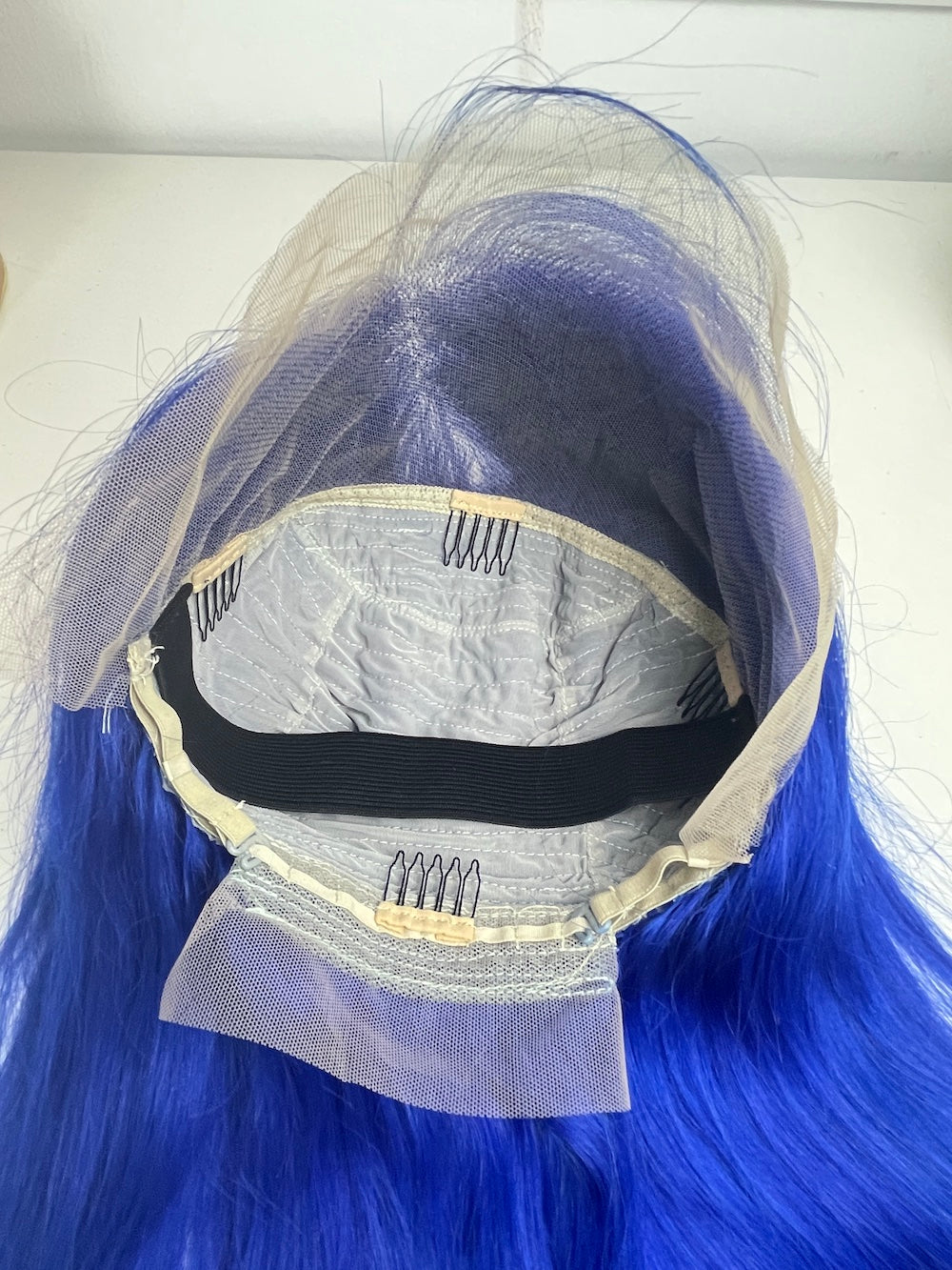 13*4 Full Frontal Transparent Lace Bob Colored Wig Straight 180% - Blue