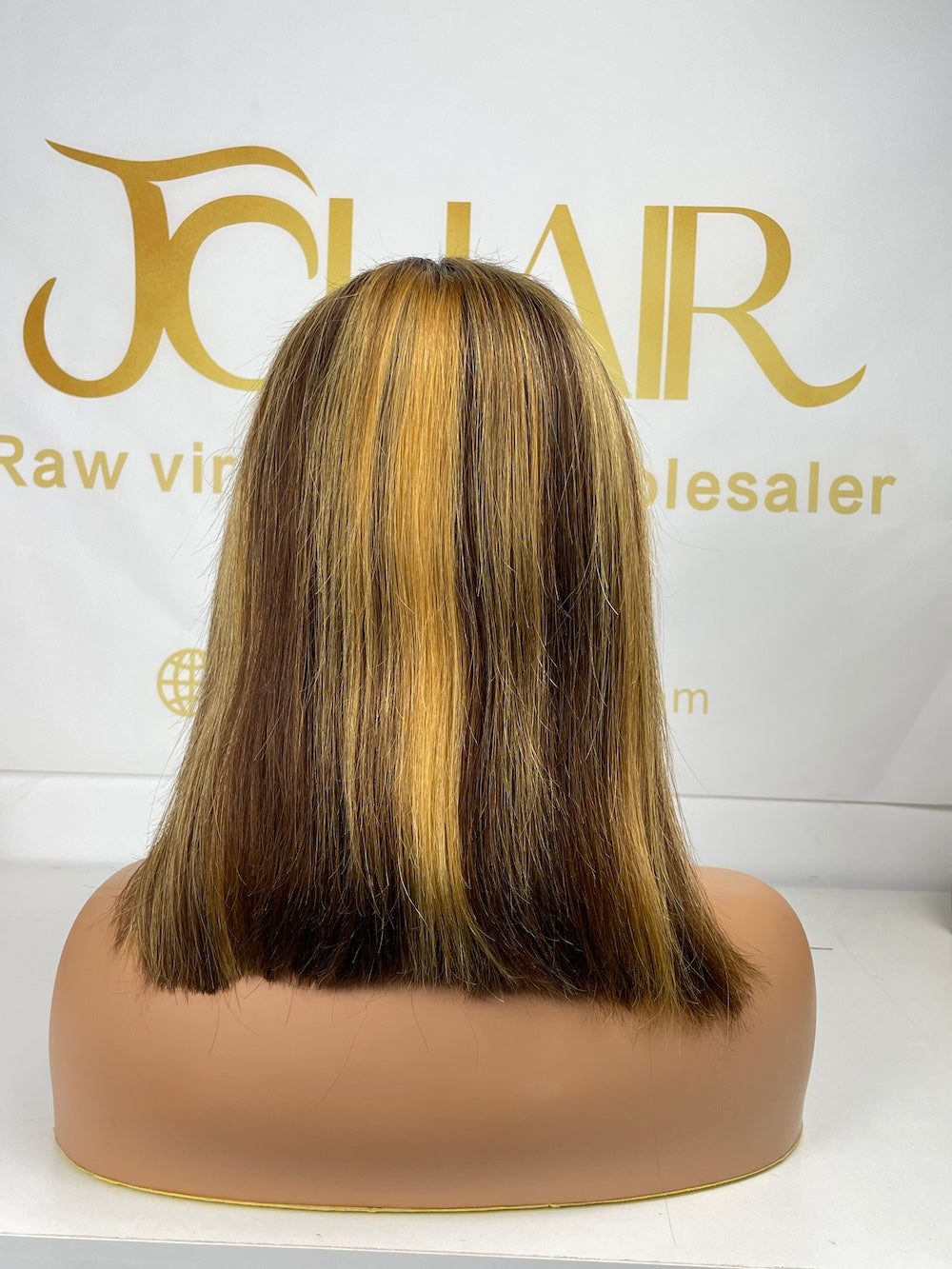 13*4 Full Frontal Transparent Lace Bob Colored Wig Straight 180% - #4/27