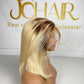 13*4 Full Frontal Transparent Lace Bob Colored Wig Straight 180% - #4/613