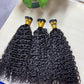 Indian Hair I-TIP Extentions Itanlian Curly #1B 100grams/100pieces