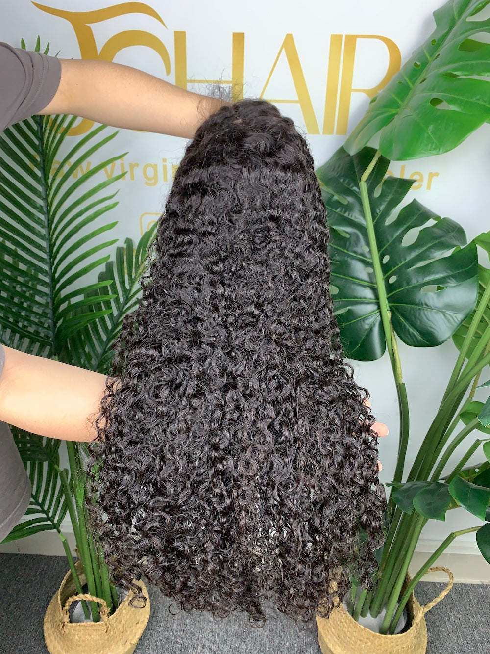 Top Virgin Hair 13*4 13*6 Itanlian Curly #1B Transparent Lace Pre-made Wig 150%
