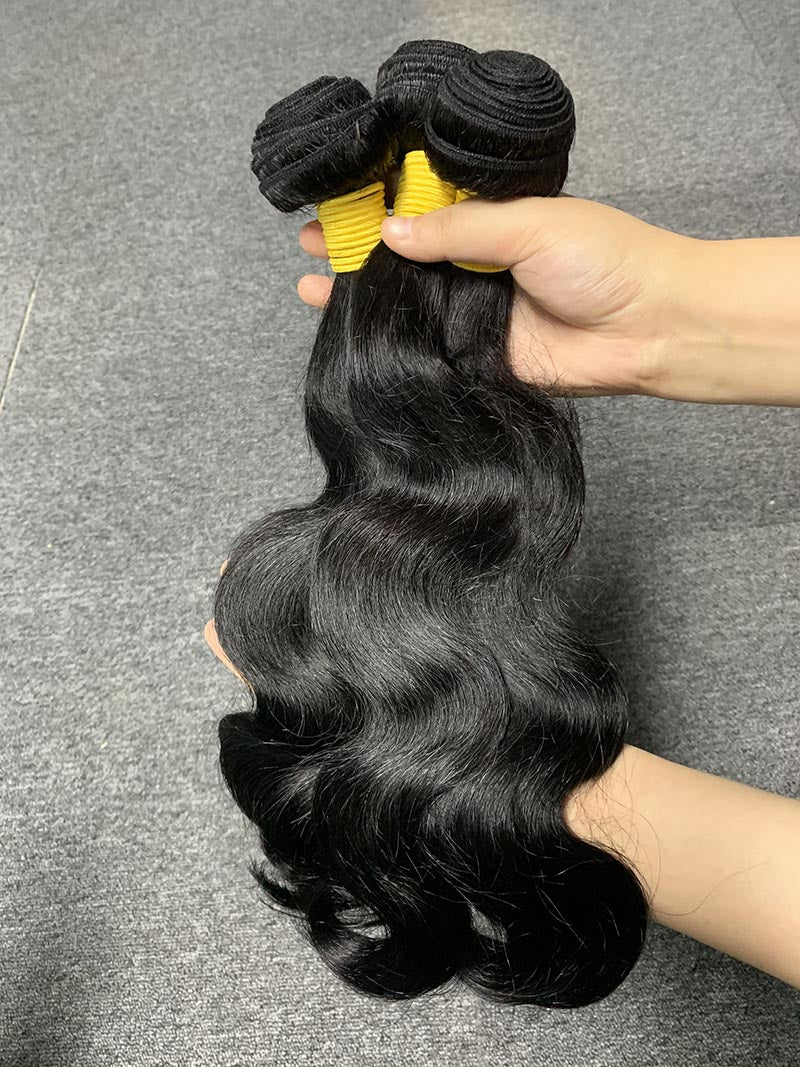 Top Virgin Hair Body Wave Burmese Hair Bundle #1B