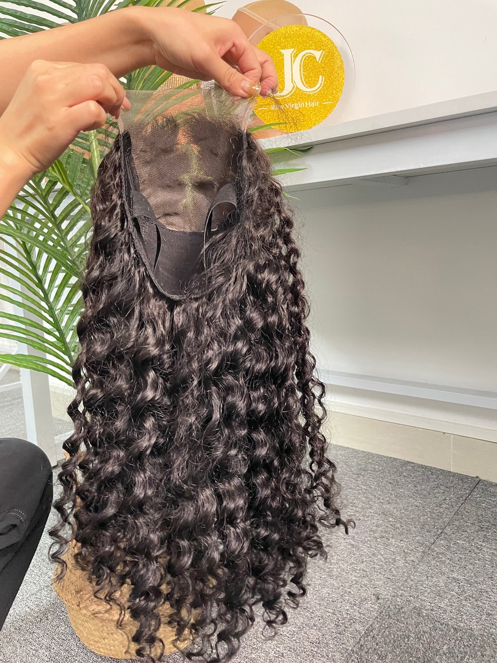 Mink Virgin Hair 4x4 5x5 HD Closure Wig - Deep Wave #1B